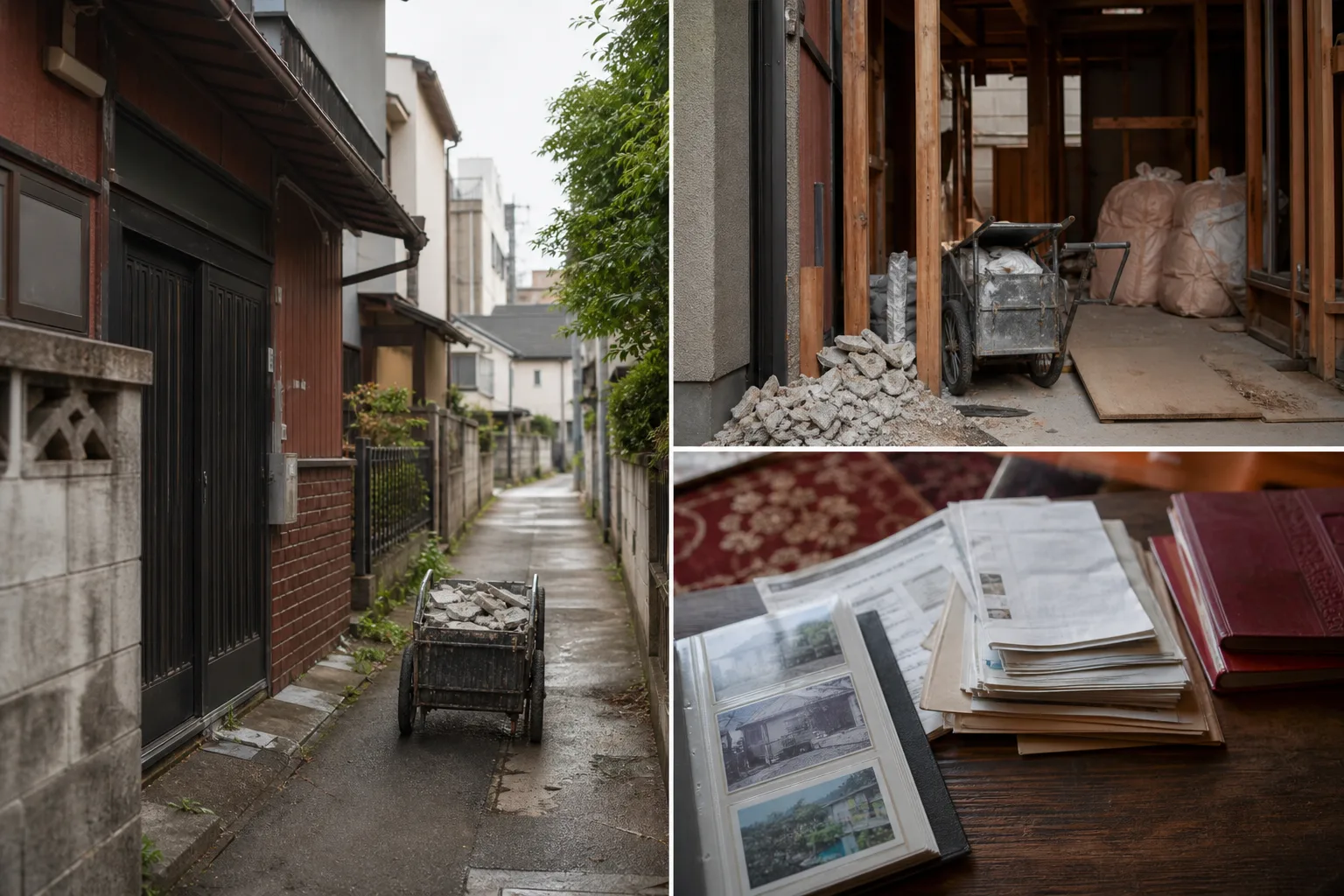 前面道路が狭い家の解体。費用と工期が変わる理由
