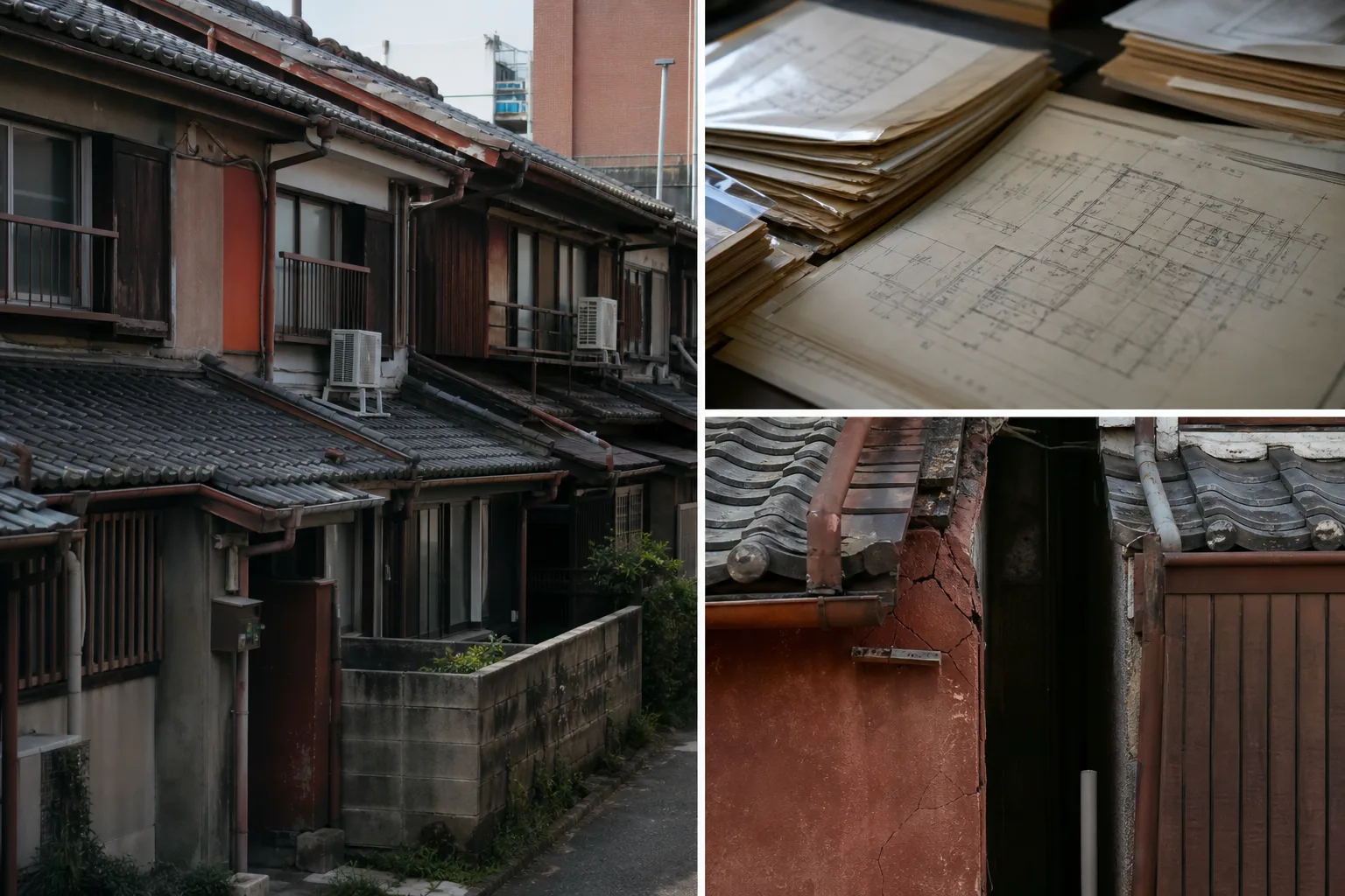 長屋・連棟住宅の切り離し。単独解体前の確認