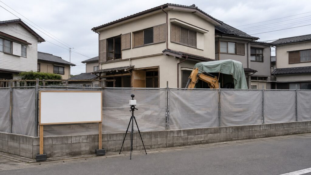 住宅解体前に騒音・振動の測定と近隣説明を準備するテーマ画像